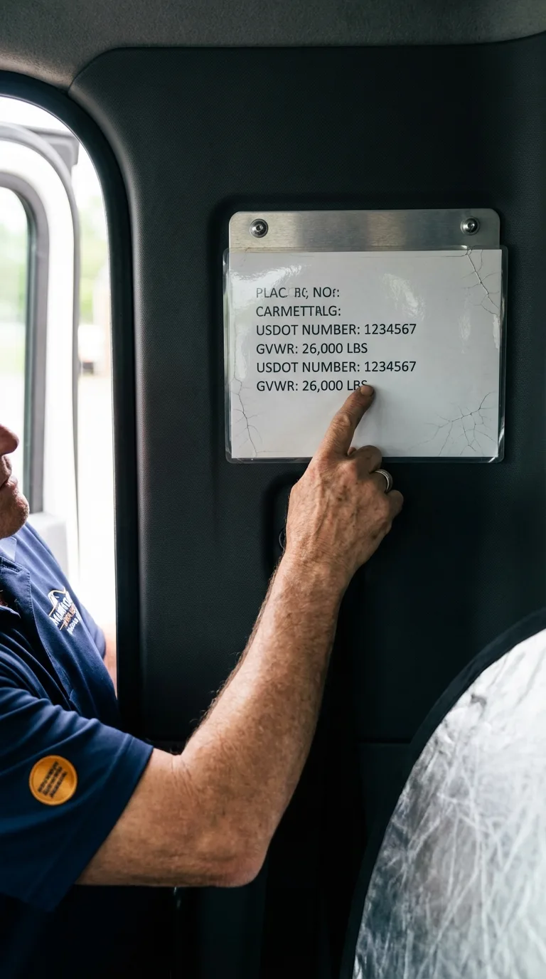 USDOT licensing placard verification in South Holland